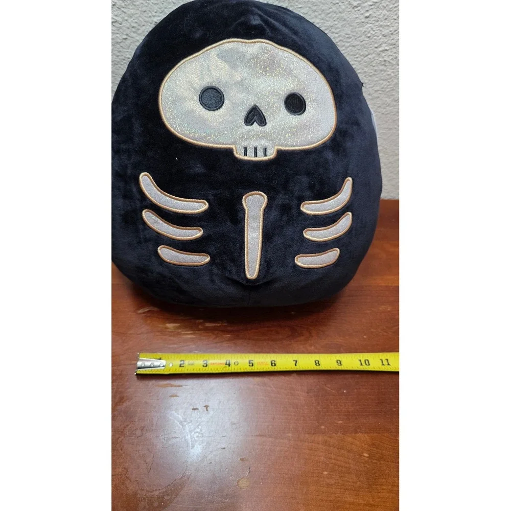 NEW Squishmallows Judith Skeleton Plush Unisex 12 Inch Black‎ Silver Halloween